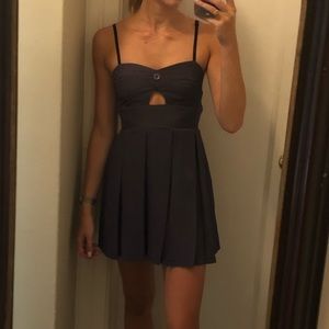 Keepsake Charcoal Strappy Back Dress
